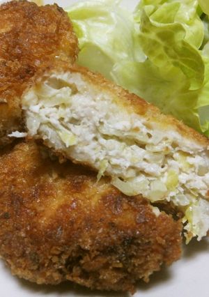 鶏ひき肉のキャベツメンチカツ-レシピのメイン写真