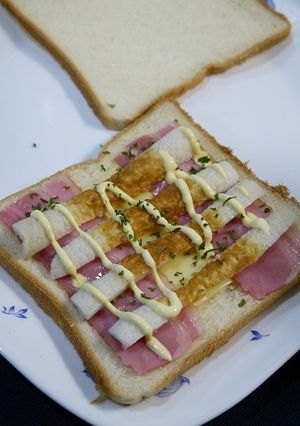 レンジで簡単！忙しい朝のちくわサンド-レシピのメイン写真