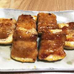 รูปของ 焼き豆腐の簡単☆豚バラ巻き