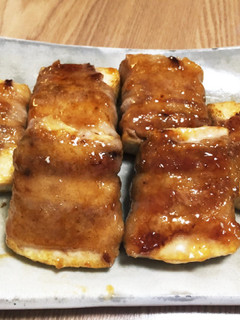 焼き豆腐の簡単☆豚バラ巻き-レシピのメイン写真