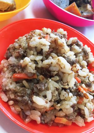 ひき肉ごはん 残り物で簡単に！-レシピのメイン写真