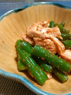 いんげんと蒸し鶏の中華風ごま和え-レシピのメイン写真