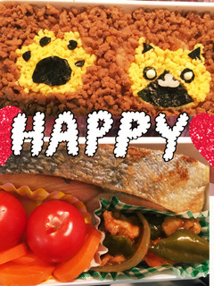 キャラ弁★そぼろでネコ-レシピのメイン写真