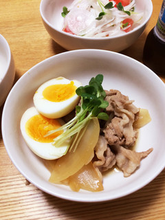 豚こまとゆで卵のすき煮(覚書)-レシピのメイン写真