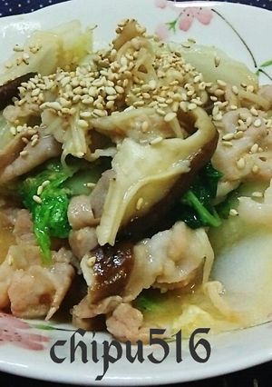 子供が喜ぶ豚バラ肉と白菜のごま味噌炒め-レシピのメイン写真