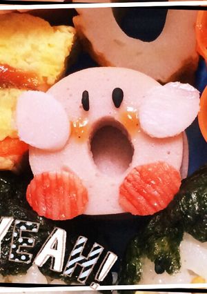 お弁当に☆魚肉ソーセージでカービィ☆-レシピのメイン写真