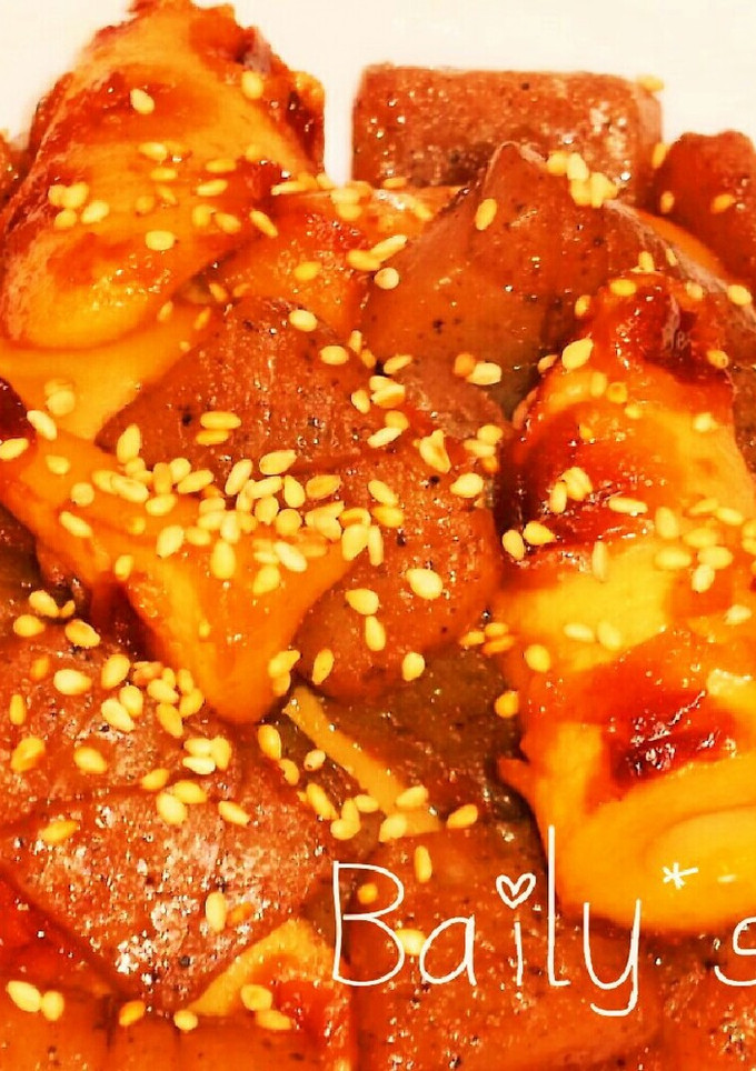 蒟蒻と竹輪の甘辛煮♪-レシピのメイン写真