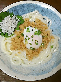 ぶっかけ鶏挽肉味噌しらす温玉うどん-レシピのメイン写真