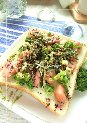 ウィンナー×葱のゆかりマヨ和トースト-レシピのメイン写真