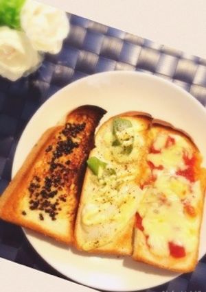 朝の時短☆前日仕込みのいろいろトースト♪-レシピのメイン写真