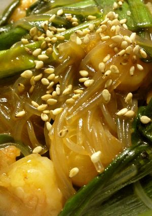 えび・にら・春雨の炒め物✾-レシピのメイン写真