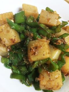 こんにゃくとピーマンの甘辛炒め煮-レシピのメイン写真