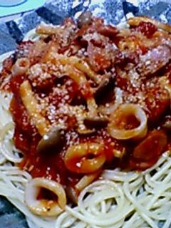 ペスカトーレ風?トマトパスタ-レシピのメイン写真