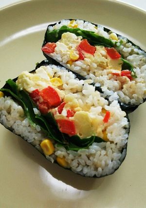 とうもろこしご飯のおにぎらず-レシピのメイン写真