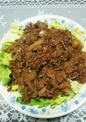 ヘルシーピリ辛牛そぼろ丼。-レシピのメイン写真