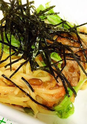 絶妙!納豆明太子パスタ-レシピのメイン写真