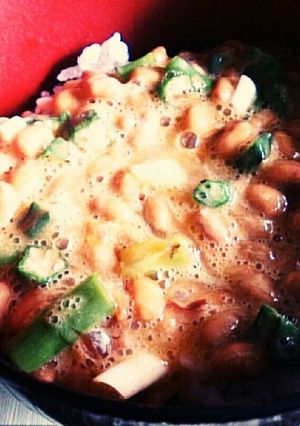 納豆たまごオクラおかかネギ丼-レシピのメイン写真