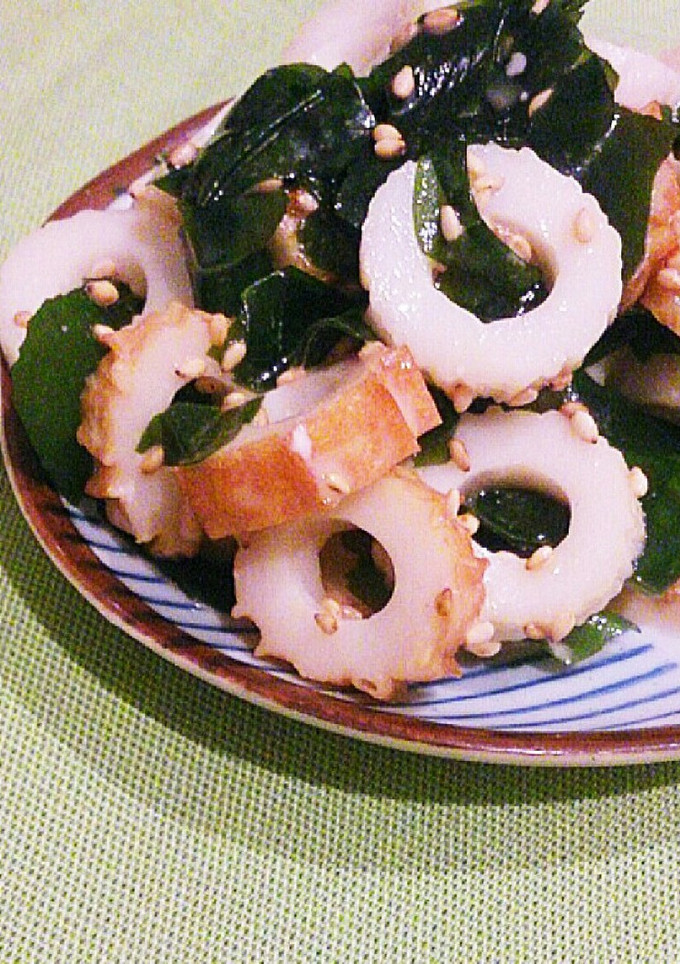 すぐ作れる!竹輪とわかめの和え物!!!-レシピのメイン写真