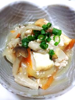 厚揚げとしめじの和風ひき肉あんかけ-レシピのメイン写真