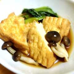 รูปของ 簡単♫厚揚げ豆腐と小松菜の煮物