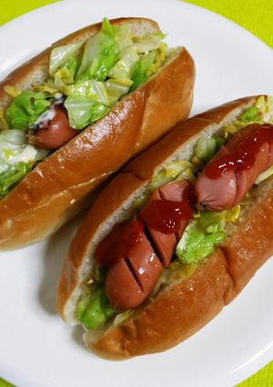 朝の簡単ホットドック◆春キャベツ-レシピのメイン写真