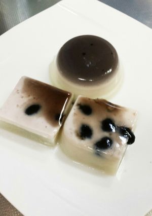 ダイエットに☆低脂肪牛乳寒天in黒豆-レシピのメイン写真