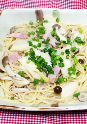 タケノコとしめじの和風パスタ-レシピのメイン写真