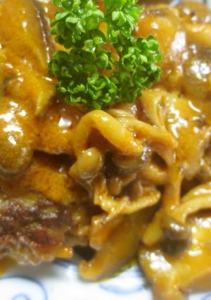 クッキングトマトソースで煮込みハンバーグ-レシピのメイン写真