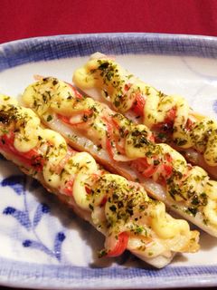 ちくわとカニカマのマヨ焼き-レシピのメイン写真