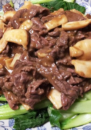 牛肉とエリンギのオイスター炒めアワビ風-レシピのメイン写真