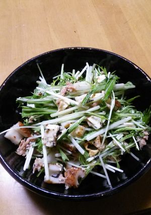 水菜とクリームチーズサラダ-レシピのメイン写真