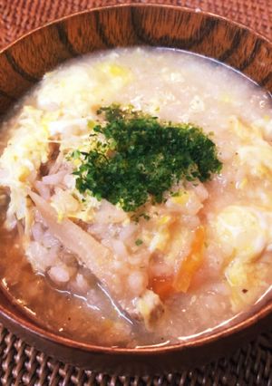 簡単◎炊き込みご飯deリメイク雑炊-レシピのメイン写真