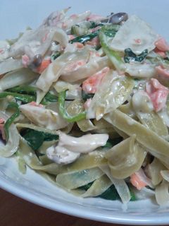 スモークサーモンのクリームパスタ-レシピのメイン写真