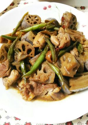簡単！時短！鶏肉とレンコンの炒め煮-レシピのメイン写真