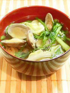 アサリとセリのお吸い物-レシピのメイン写真