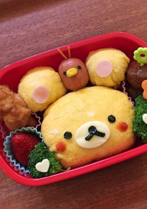 キャラ弁☆クマちゃん オムライス弁当-レシピのメイン写真