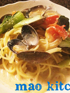 あさりとトマトのクリームパスタ-レシピのメイン写真