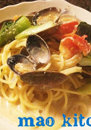 あさりとトマトのクリームパスタ-レシピのメイン写真