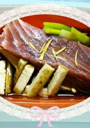 鮪のアラDeあら煮～っ!?香りゴボウ添え-レシピのメイン写真