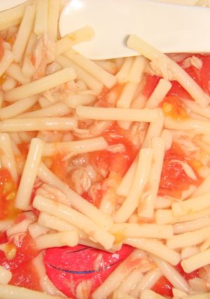 *離乳食*ツナとトマトのパスタ-レシピのメイン写真