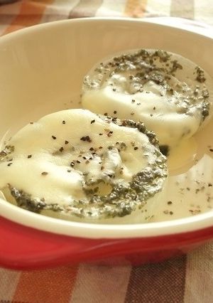 レンジで♪新玉ねぎのバジルマヨチーズ-レシピのメイン写真