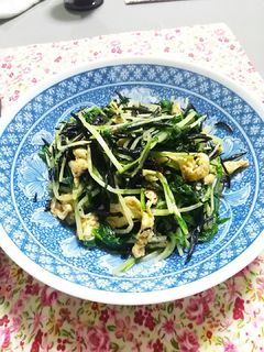 ひじきと水菜の炒めもの☆-レシピのメイン写真