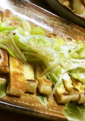 即席おつまみ*山盛りネギのカリカリ油揚げ-レシピのメイン写真