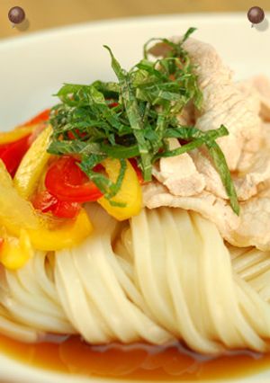 カラフル冷しゃぶサラダうどん-レシピのメイン写真