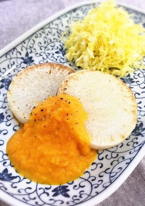 大根ステーキ　人参ソース-レシピのメイン写真