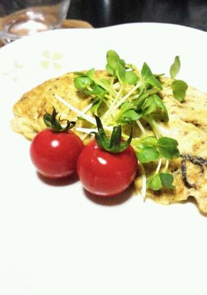 豆腐と塩こぶのオムレツ-レシピのメイン写真