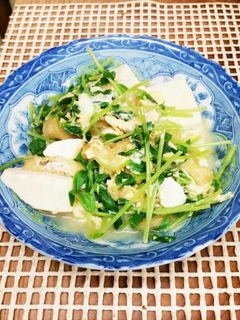 じゅわ~っと美味しい豆腐と豆苗卵とじ-レシピのメイン写真