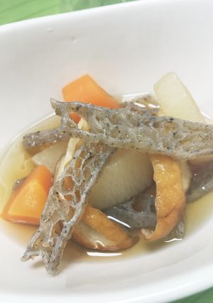 凍っちゃったコンニャク煮-レシピのメイン写真