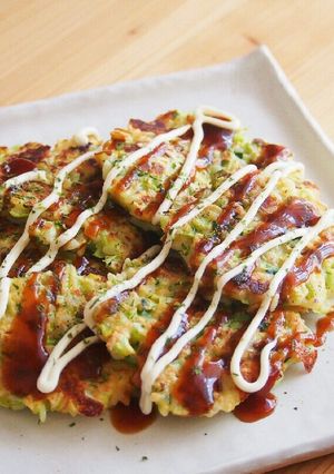ごはんと豆腐のお焼き　お好み焼き風♪-レシピのメイン写真