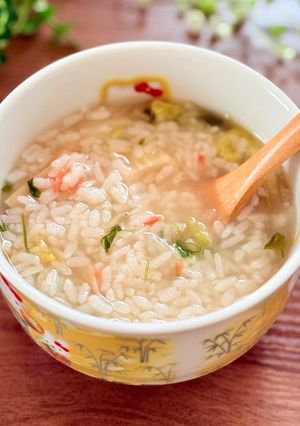 【レンジで簡単】とろとろ生姜あんかけ粥-レシピのメイン写真